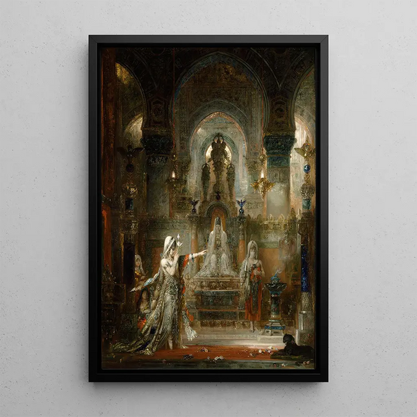 Salomé tanzend vor Herodes - Gustave Moreau — gerahmtes Bild an der Wand