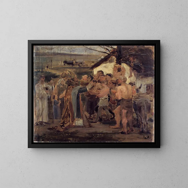 Saint Livin en Flandre - Gustave Vanaise — gerahmtes Bild an der Wand