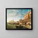 Eine Ansicht von Venedig mit dem Dogenpalast und Punta della Dogana im Hintergrund - Gustave Walckiers — gerahmtes Bild an der Wand