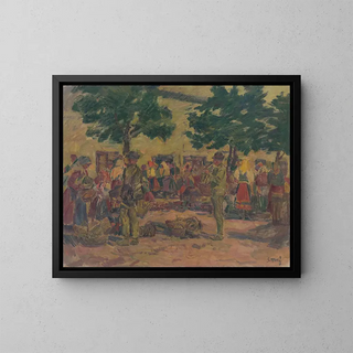 Markt von Pezinok - Gustav Mahler — gerahmtes Bild an der Wand