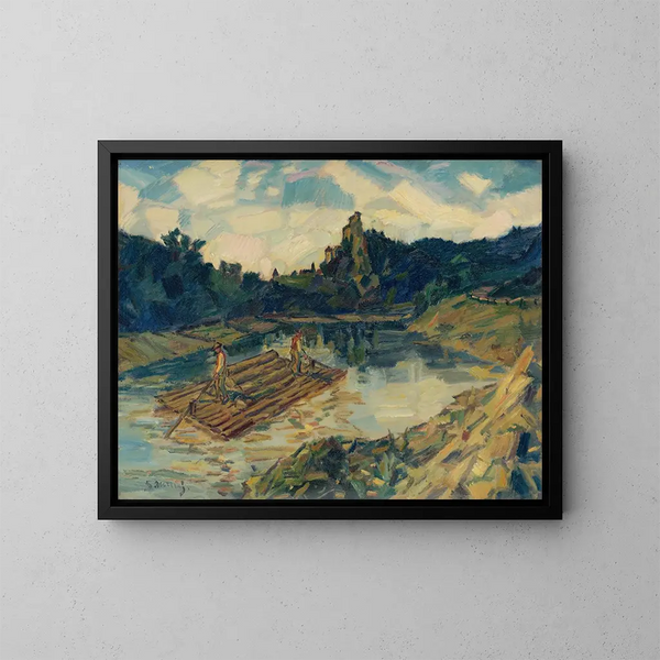 der Balken am Fluss Orava - Gustav Mahler — gerahmtes Bild an der Wand