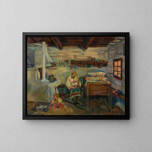 Schlafzimmer der Diar - Gustav Mahler — gerahmtes Bild an der Wand