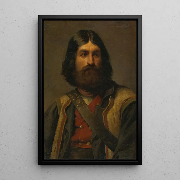 Portrait eines Mannes - Gyula Benczúr — gerahmtes Bild an der Wand