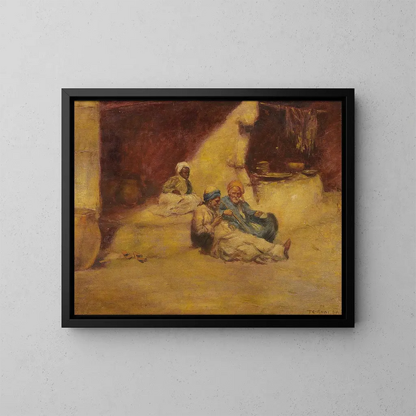 Szene einer orientalischen Straße - Gyula Tornai — gerahmtes Bild an der Wand