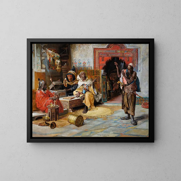 Das unterbrochene Dame-Spiel - Gyula Tornai — gerahmtes Bild an der Wand