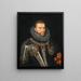 Portrait des Erzherzogs Albert VII., Gouverneur der Spanischen Niederlande (1559-1621) - Hofmaler der Habsburger — gerahmtes Bild an der Wand