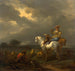 Halte der Falkenjagd - Nicolaes Berchem — Ansicht des Kunstwerks