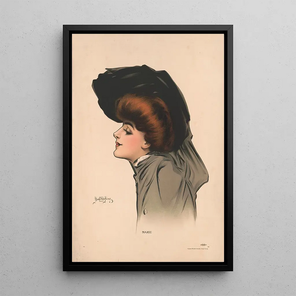 Marie - Hamilton King — gerahmtes Bild an der Wand