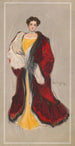 Frau in gelbem Kleid und rotem Mantel - Hamilton King — Ansicht des Kunstwerks