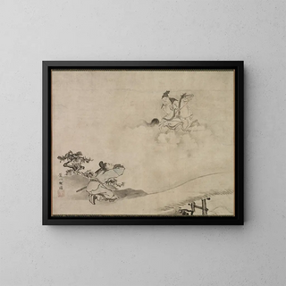 Immortel taoistischer - Hanabusa Itchō — gerahmtes Bild an der Wand