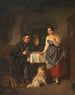 Jäger in einer Taverne mit seinem Spitz-Hund - Hanno Rhomberg — Ansicht des Kunstwerks