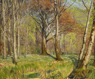 In den Wäldern von Brn, die Anemonen haben geblüht - Hans Andersen Brendekilde — Ansicht des Kunstwerks