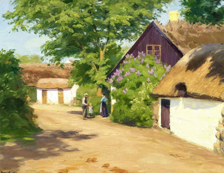 Sommertag im Dorf - Hans Andersen Brendekilde — Ansicht des Kunstwerks