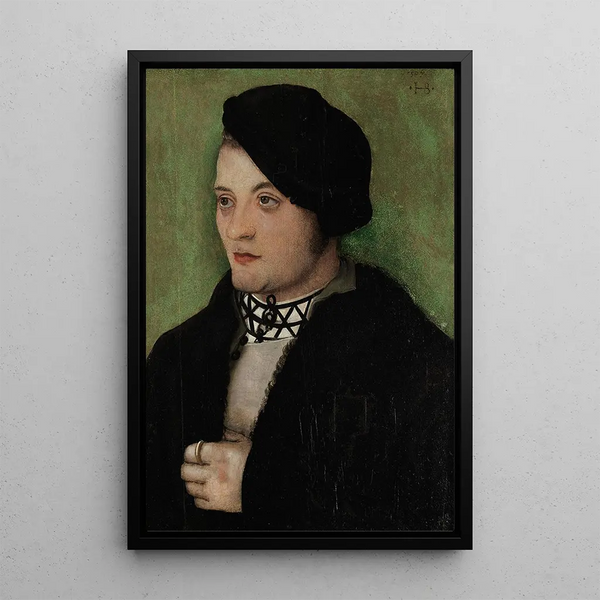 Portrait eines jungen Mannes - Hans Baldung — gerahmtes Bild an der Wand