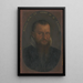 Portrait im Halbprofil eines bärtigen Mannes in einem Oval - Hans Bock der Ältere — gerahmtes Bild an der Wand