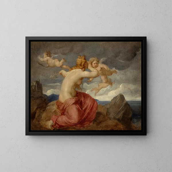 Allegorie der Telegrafie - Hans Canon — gerahmtes Bild an der Wand