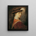 Dame im Federhut - Hans Canon — gerahmtes Bild an der Wand