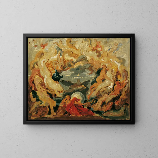 Der Kreislauf des Lebens - Hans Canon — gerahmtes Bild an der Wand