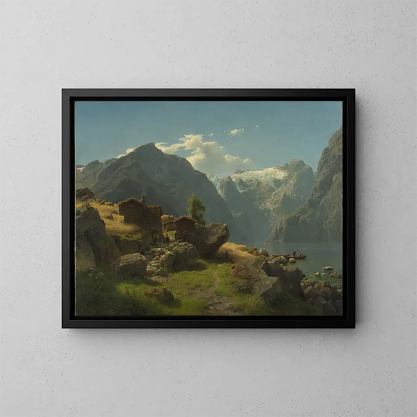 Balestrand - Hans Gude — gerahmtes Bild an der Wand