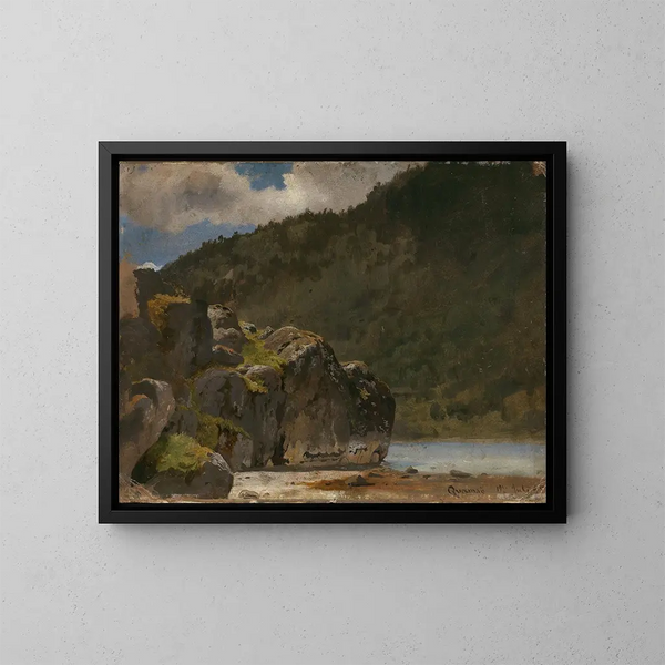 De Kvamsy im Sognefjord - Hans Gude — gerahmtes Bild an der Wand