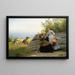 Damen im Sonnenlicht - Hans Gude — gerahmtes Bild an der Wand