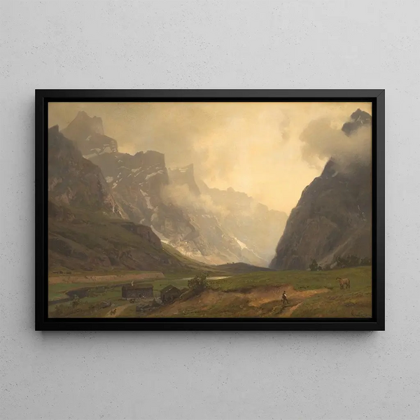 Hans Gude - The Troll Peaks in Romsdalen The Foot of Romsdalshorn to the Right.webp