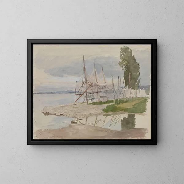 Ohne Titel - Hans Gude — gerahmtes Bild an der Wand