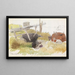 Ort des Waschens am Strand von Feste - Hans Gude — gerahmtes Bild an der Wand