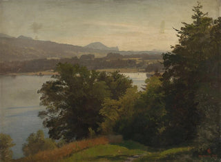 Hans Gude - View of the Mondsee.webp