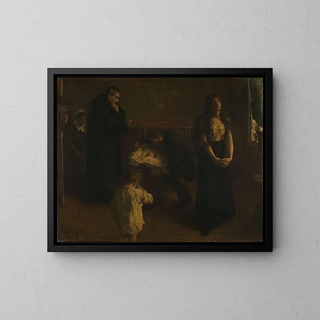 L Kindersterben - Hans Heyerdahl — gerahmtes Bild an der Wand