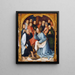 Der Christus wäscht den Fuß des heiligen Petrus - Hans Holbein der Ältere — gerahmtes Bild an der Wand