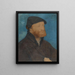 Portrait eines Mannes mit schwarzem Barett - Hans Holbein der Jüngere — gerahmtes Bild an der Wand