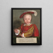 Eduard VI. Kind - Hans Holbein der Jüngere — gerahmtes Bild an der Wand