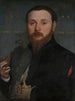 Portrait eines Adligen mit einem Falken - Hans Holbein der Jüngere — Ansicht des Kunstwerks