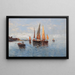 Bateaux de pêche - Hans Johann Wagner — gerahmtes Bild an der Wand