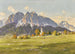 Obergrainau mit Zugspitze und Waxenstein - Hans Maurus — Ansicht des Kunstwerks