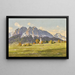 Obergrainau mit Zugspitze und Waxenstein - Hans Maurus — gerahmtes Bild an der Wand