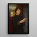 Portrait eines Mannes beim Lesen - Hans Memling — gerahmtes Bild an der Wand