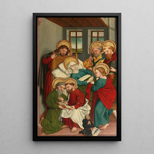 Ein Flügel eines Altars mit der Tod Mariens - Hans Murer — gerahmtes Bild an der Wand