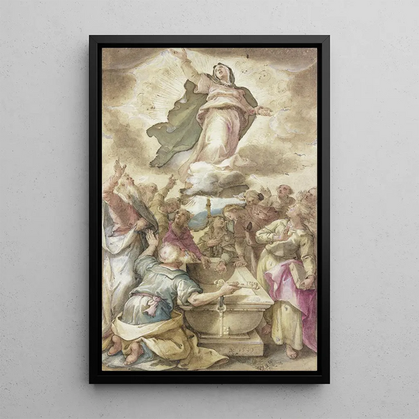 Himmelfahrt Mariens - Hans Rottenhammer — gerahmtes Bild an der Wand