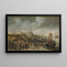 Ein gestrandeter Pottwal am Strand in Noordwijk am 28. Dezember 1614 - Hans Savery der Ältere — gerahmtes Bild an der Wand
