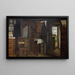 Innenansicht eines Bauernhauses - Hans Smidth — gerahmtes Bild an der Wand