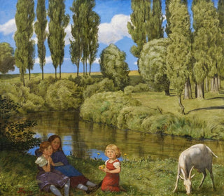Am Ufer des stillen Bachs - Hans Thoma — Ansicht des Kunstwerks