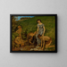 Im Frühling in der Nähe der Quelle - Hans Thoma — gerahmtes Bild an der Wand