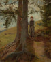 Bauernjunge am Waldrand - Hans Thoma — Ansicht des Kunstwerks