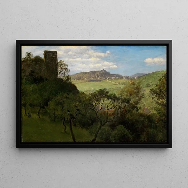 Ansicht von Falkenstein im Taunus - Hans Thoma — gerahmtes Bild an der Wand