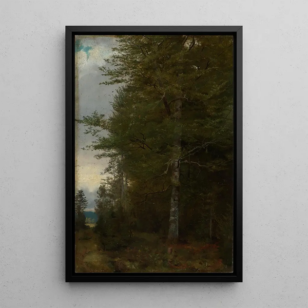 Buchen im Waldrand - Hans Thoma — gerahmtes Bild an der Wand