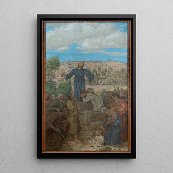 Christus als Lehrer - Hans Thoma — gerahmtes Bild an der Wand