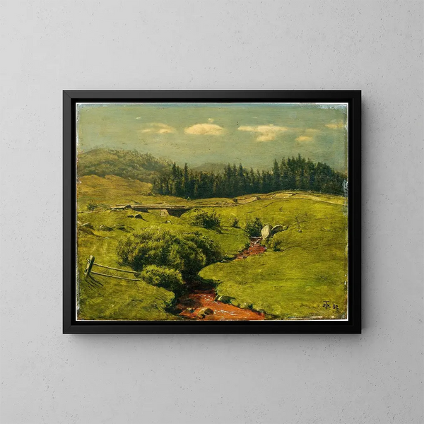 Der braune Bach - Hans Thoma — gerahmtes Bild an der Wand