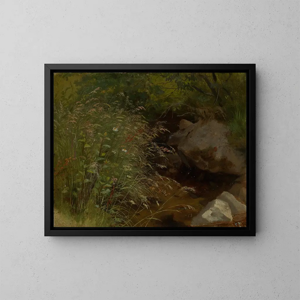 Frau am Wasserufer - Hans Thoma — gerahmtes Bild an der Wand